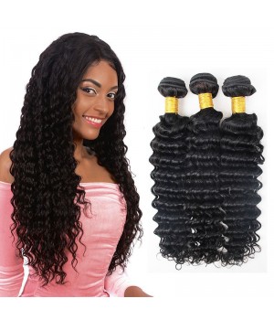 Brazilian Deep Wave Hair 3 Bundle Deals / 4 Bundle Deals