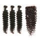 Free Shipping Brazilian Deep Wave Hair 3 Bundles / 2 Bundles with Closure