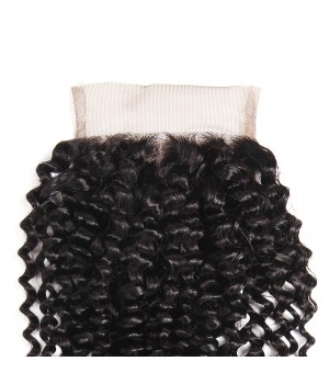 Free Part Brazilian Curly Lace Closure 4x4