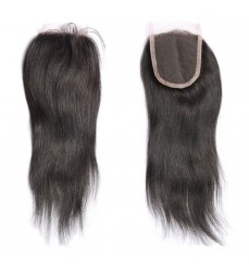 Free Part Brazilian Straight Closure 4x4 Lace