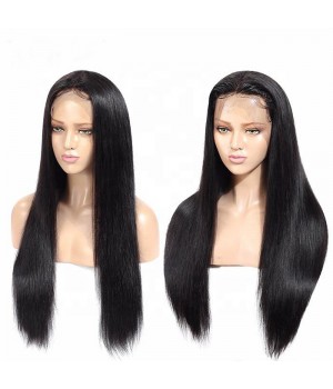 10-30 inch 13x4 Brazilian Straight Human Hair Lace Front Wigs