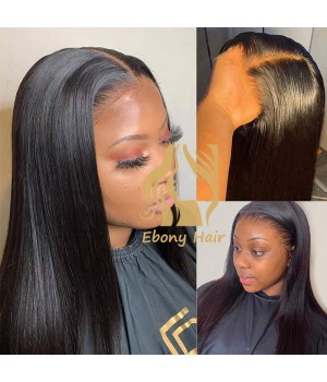 10-30 inch 13x4 Brazilian Straight Human Hair Lace Front Wigs
