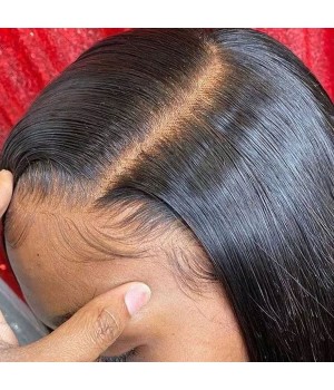 10-30 inch 13x4 Brazilian Straight Human Hair Lace Front Wigs
