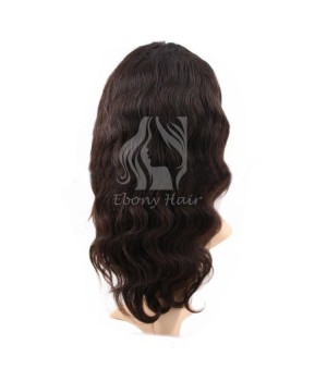 Free Part Body Wave 100% Virgin Hair Lace Front Wig Free Shipping