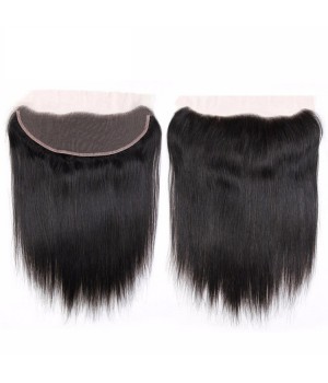 Brazilian Straight Hair 3 Bundles with Frontal Lace 13x4