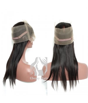 Peruvian Straight Hair 360 Lace Frontal with Baby Hair for Sale Natural Color 10-20" inches