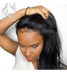 Brazilian Straight Hair 360 Lace Frontal with Baby Hair for Sale Natural Color 10-20" inches