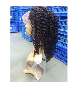 Indian Curly Human Hair Full Lace Wig for Sale
