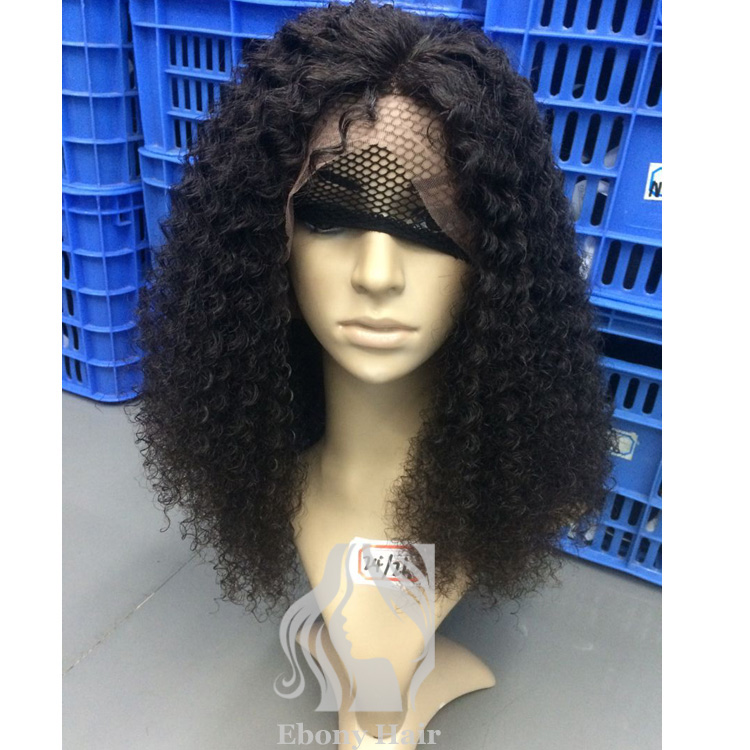 Indian Curly Human Hair Full Lace Wig for Sale