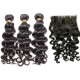 Free Shipping Brazilian Loose Wave Hair 3 Bundles / 2 Bundles with Closure