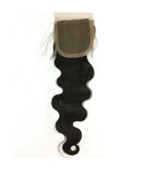 Indian Body Wave 8-18 inches Free Part  4x4 Silk Base Closure for Sale