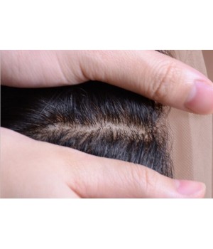 Indian Straight Human Hair Free Part  4x4 Silk Hair Closure for Sale