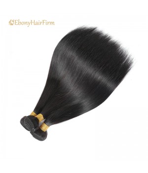 Virgin Human Brazilian Straight Hair 3 Bundles with Closure 4x4