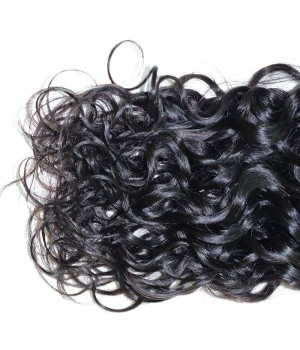 Brazilian Water Wave Hair 3 Bundles with Closure 4x4