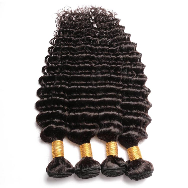 100 Virgin Brazilian Deep Wave Hair Weft for Black Women