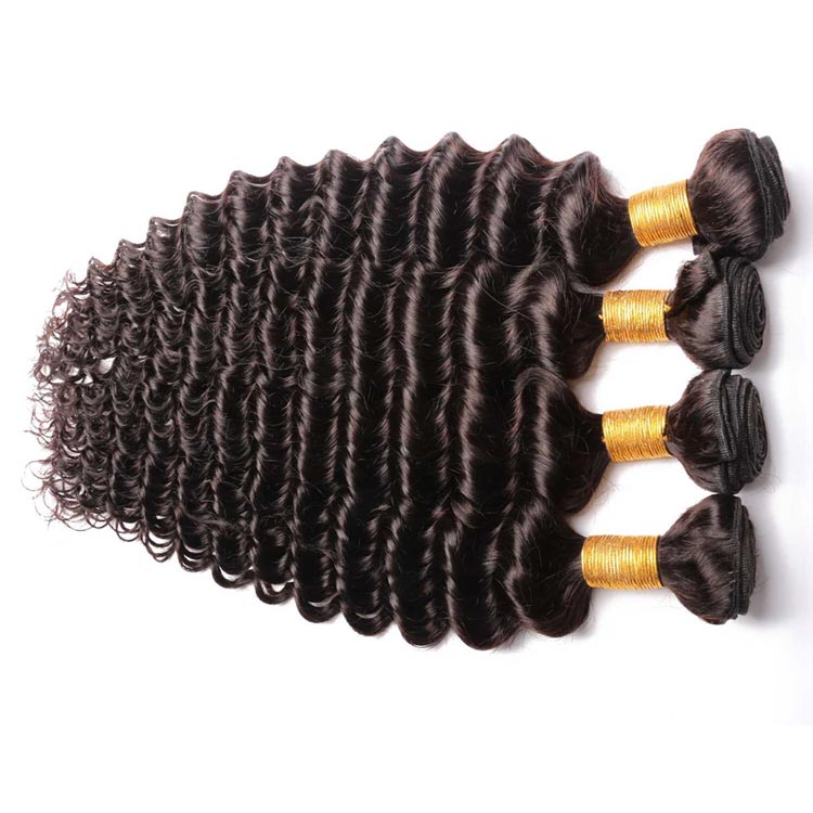 100 Virgin Brazilian Deep Wave Hair Weft for Black Women