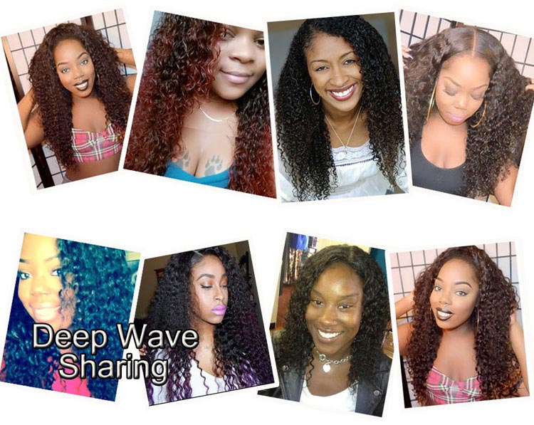 100 Virgin Brazilian Deep Wave Hairstyle Sharing