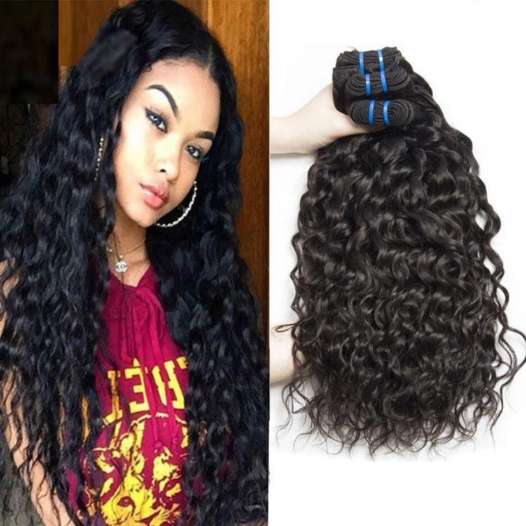 Fashionable Virgin Brazilian Hair Italy Wave Ebony Hair Firm