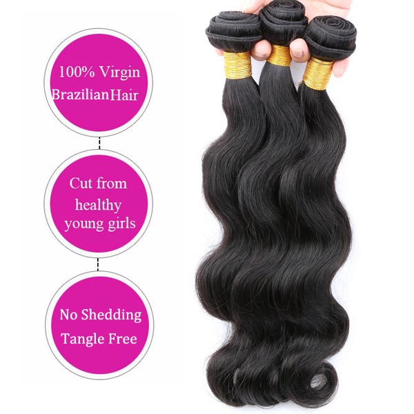 Virgin Brazilian Body Wave Hair Bundles