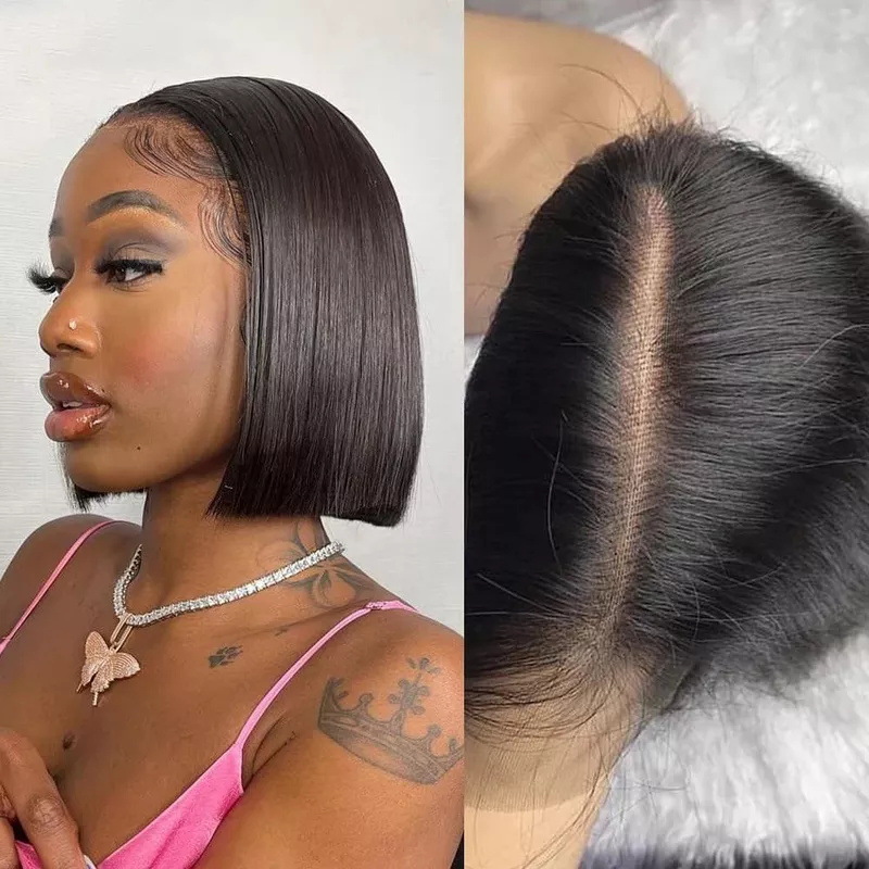 Human Hair Straight Bob Wig