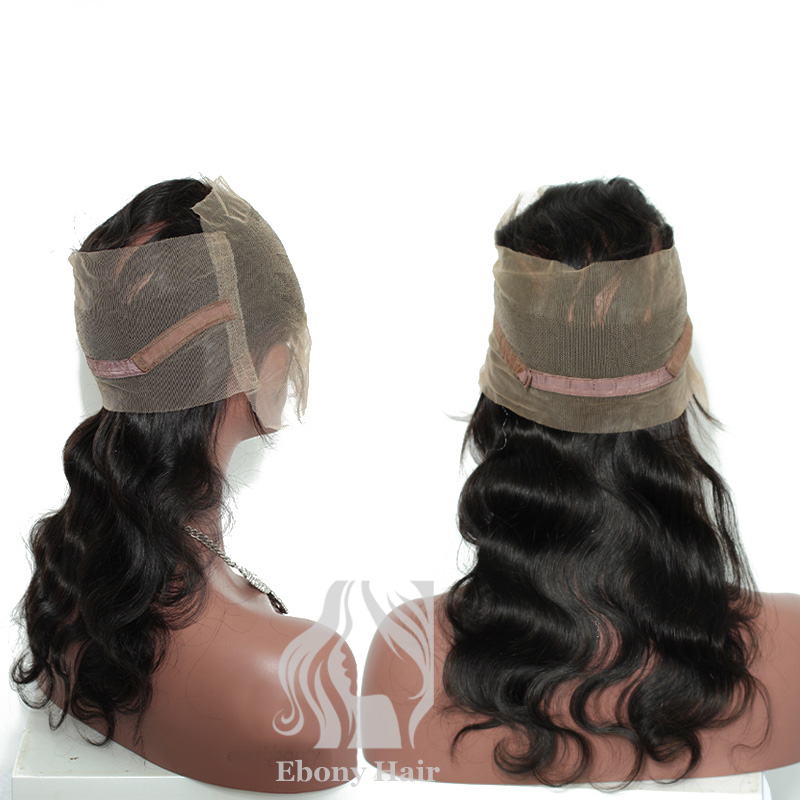 Brazilian Body Wave Hair Free Part 360 Lace Frontal with Baby Hair for Sale